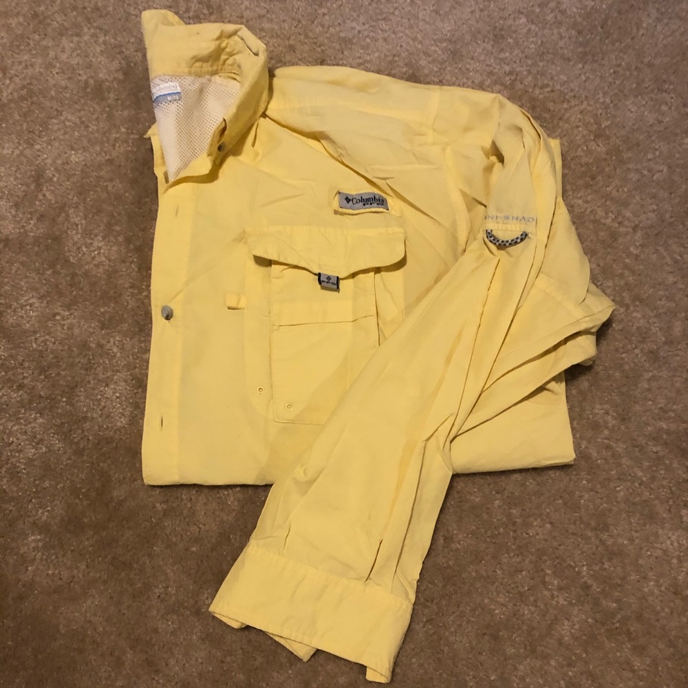 Long sleeve yellow Columbia PFG